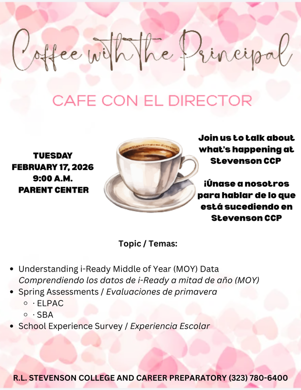 Coffee with the Principal feb 26