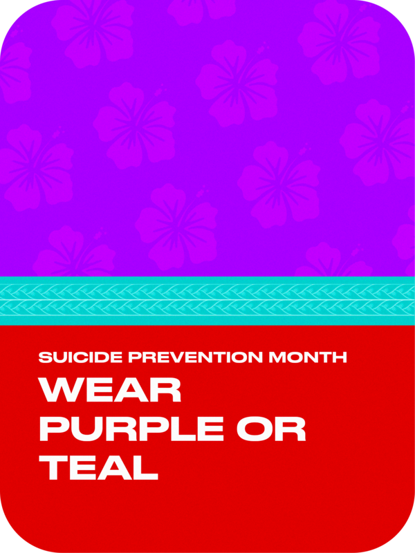 WEAR PURPLE OR TEAL