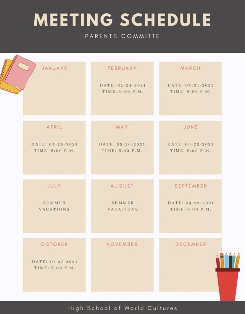 parent calendar