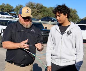 GVTC Rep Keith Mott and SVHS student Liam Blair