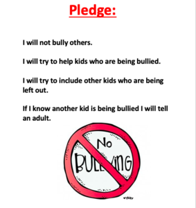 Anti-bullying pledge text