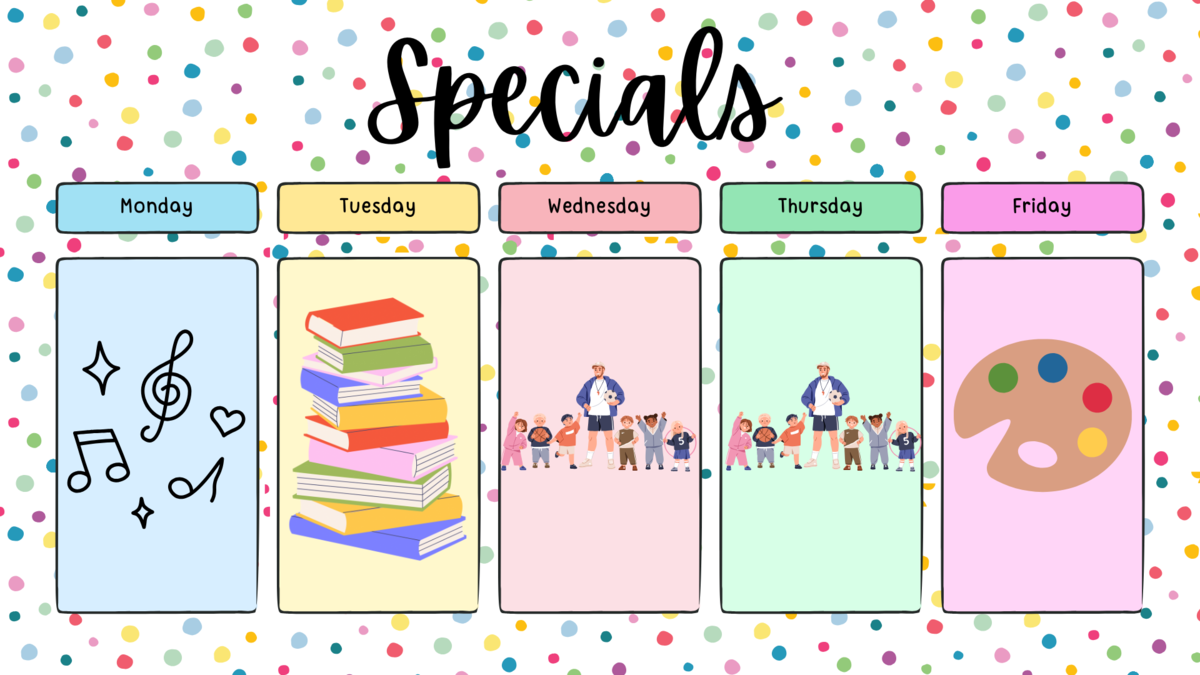 Specials Schedule