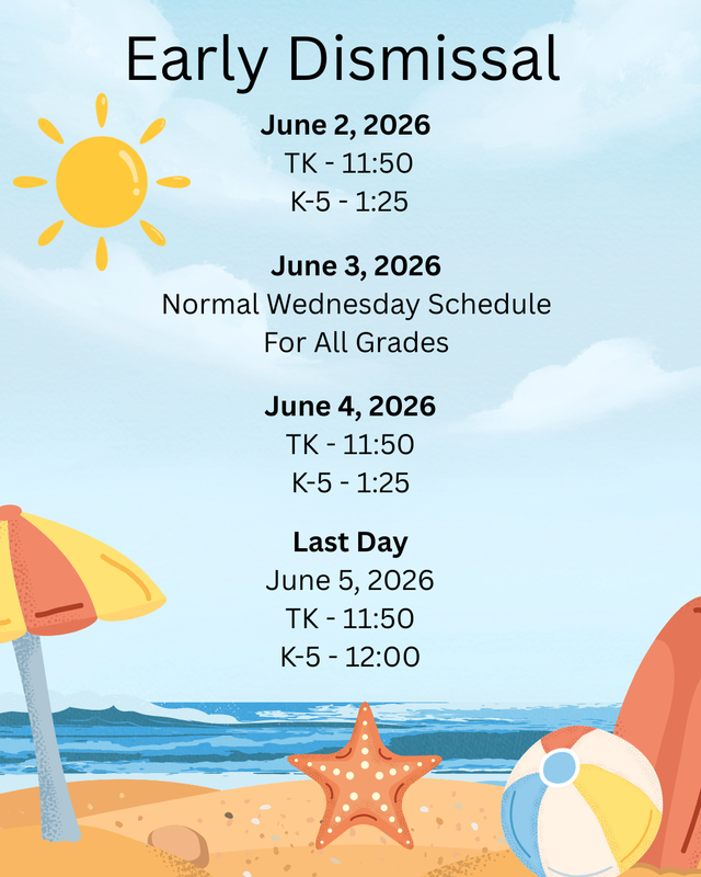 Early Dismissal Dates Thumbnail Image