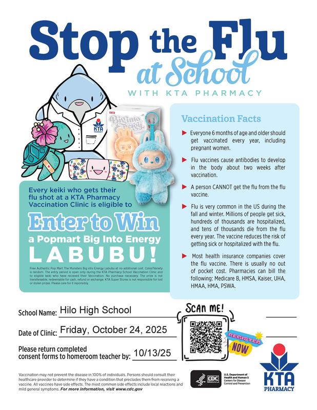 Hilo High KTA Flu Shot Clinic