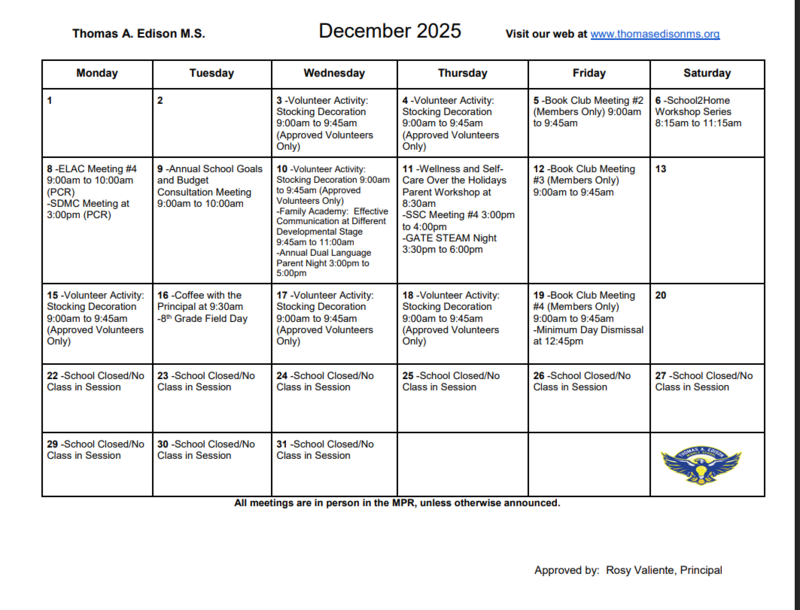 December Calendar Featured Photo