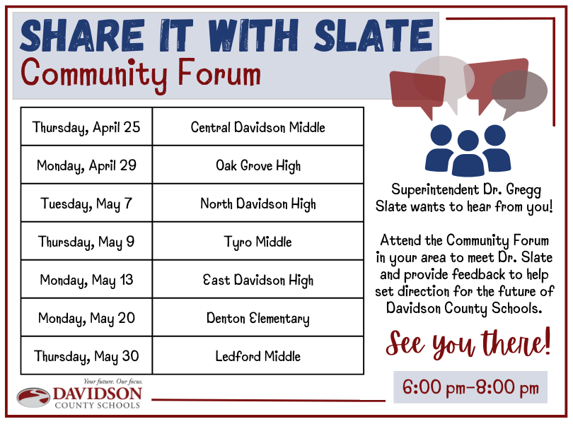 Share it with Slate Community Forum Dates