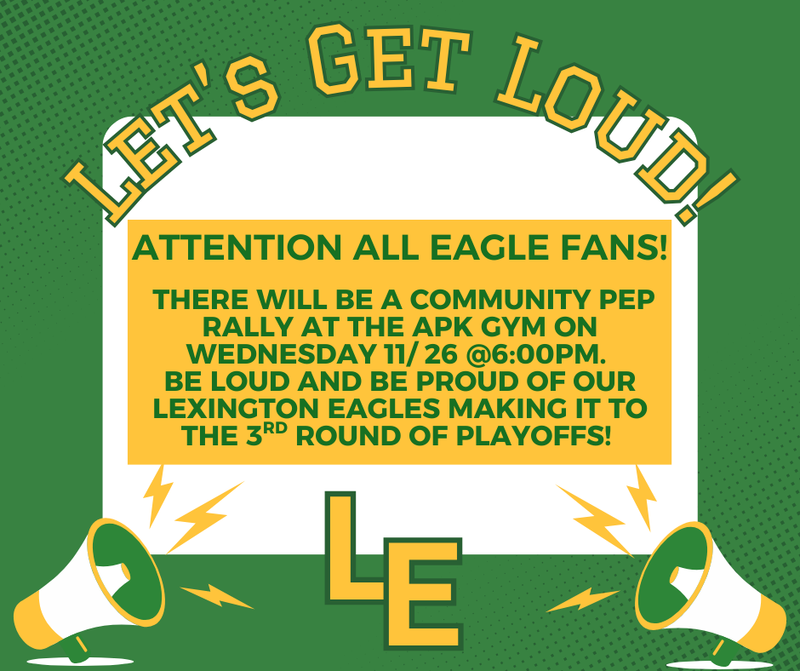 Let's Get Loud Pep Rally Flyer