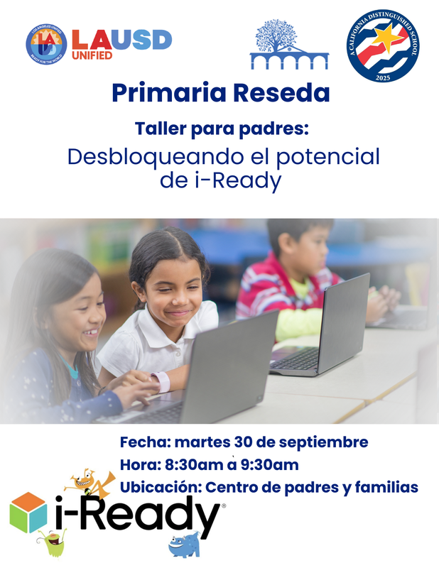 Iready workshop flyer in spanish