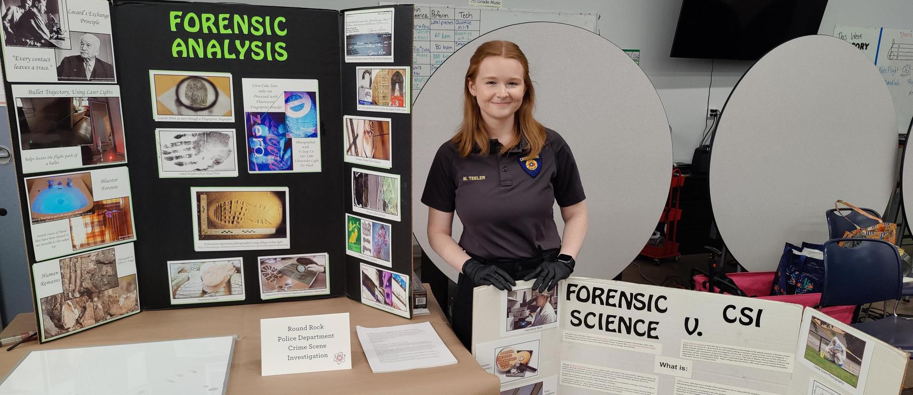 Forensic scientist shows fingerprinting during Arts & Science Fest