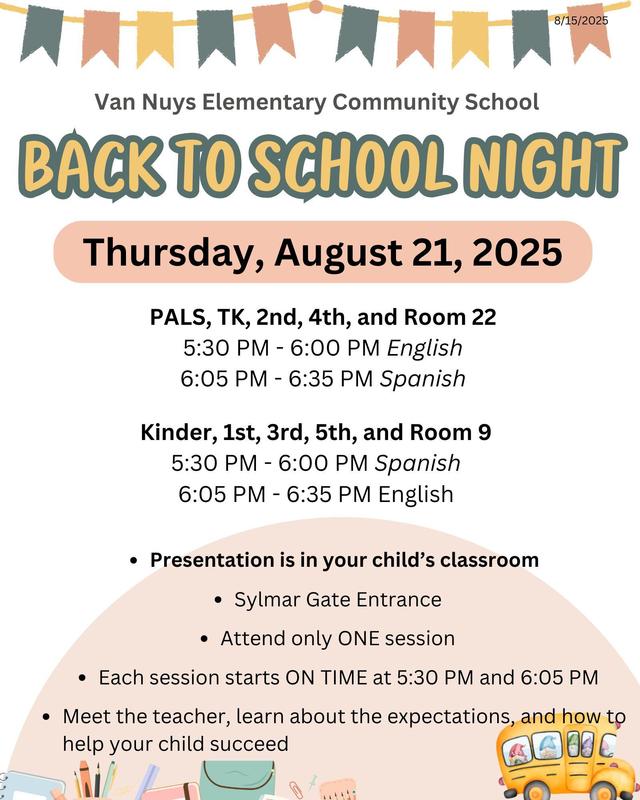 Back to school night