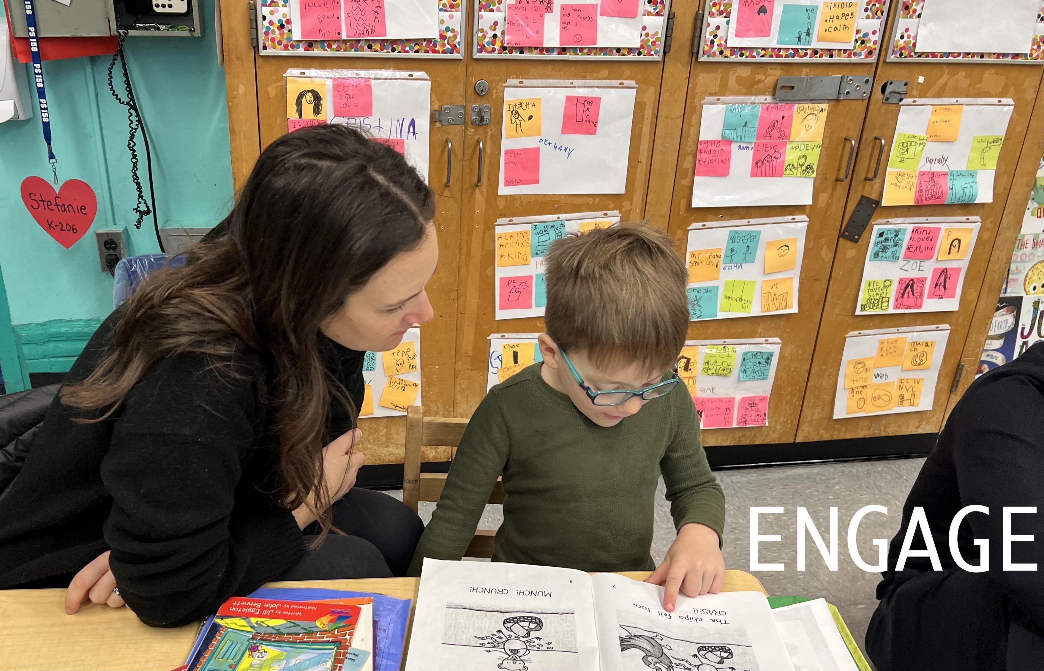 parent reading to kid