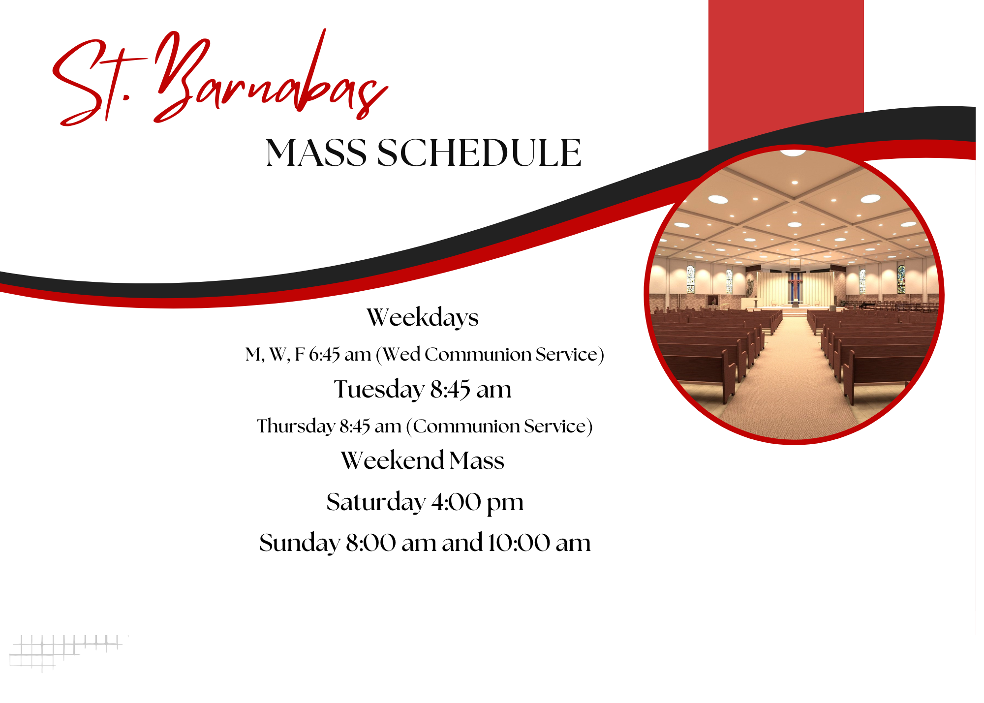 Mass Schedule Image