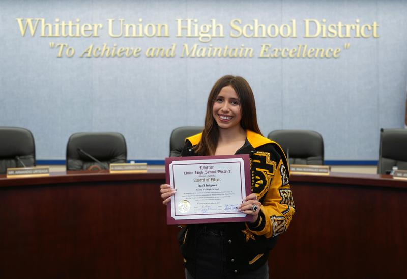 Santa Fe High School senior Itzel Iniguez.