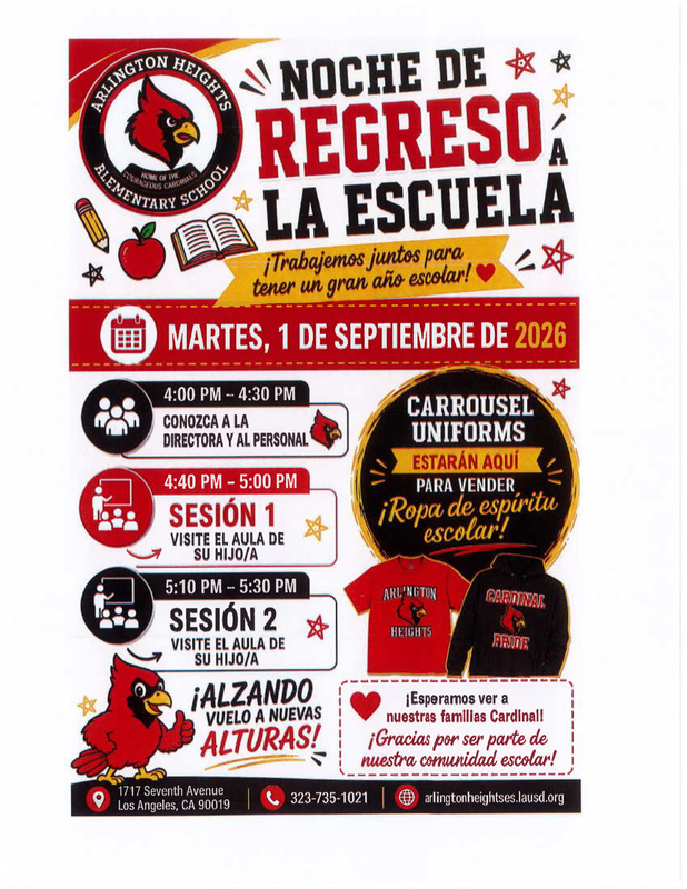 Noche de regreso a la escuela
