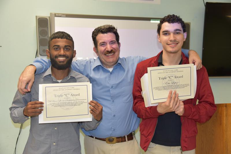 Dil and Eric with Frank Dattolo, HS Supervisor