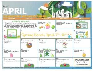 April Breakfast Menu