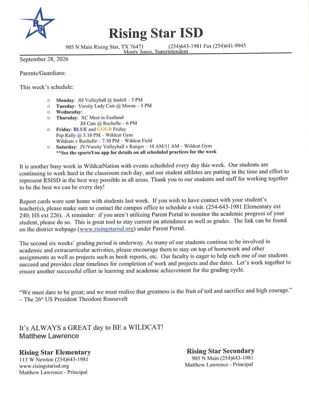 Monday Letter