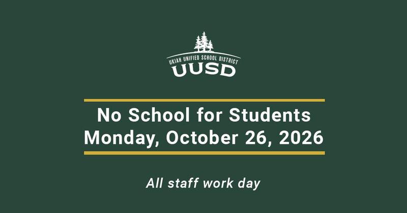 Graphic that says no school on Monday