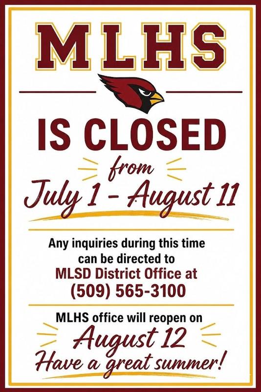 Summer closure info