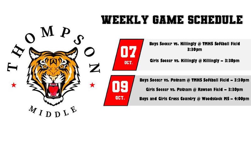 TMS Weekly Game Schedule
