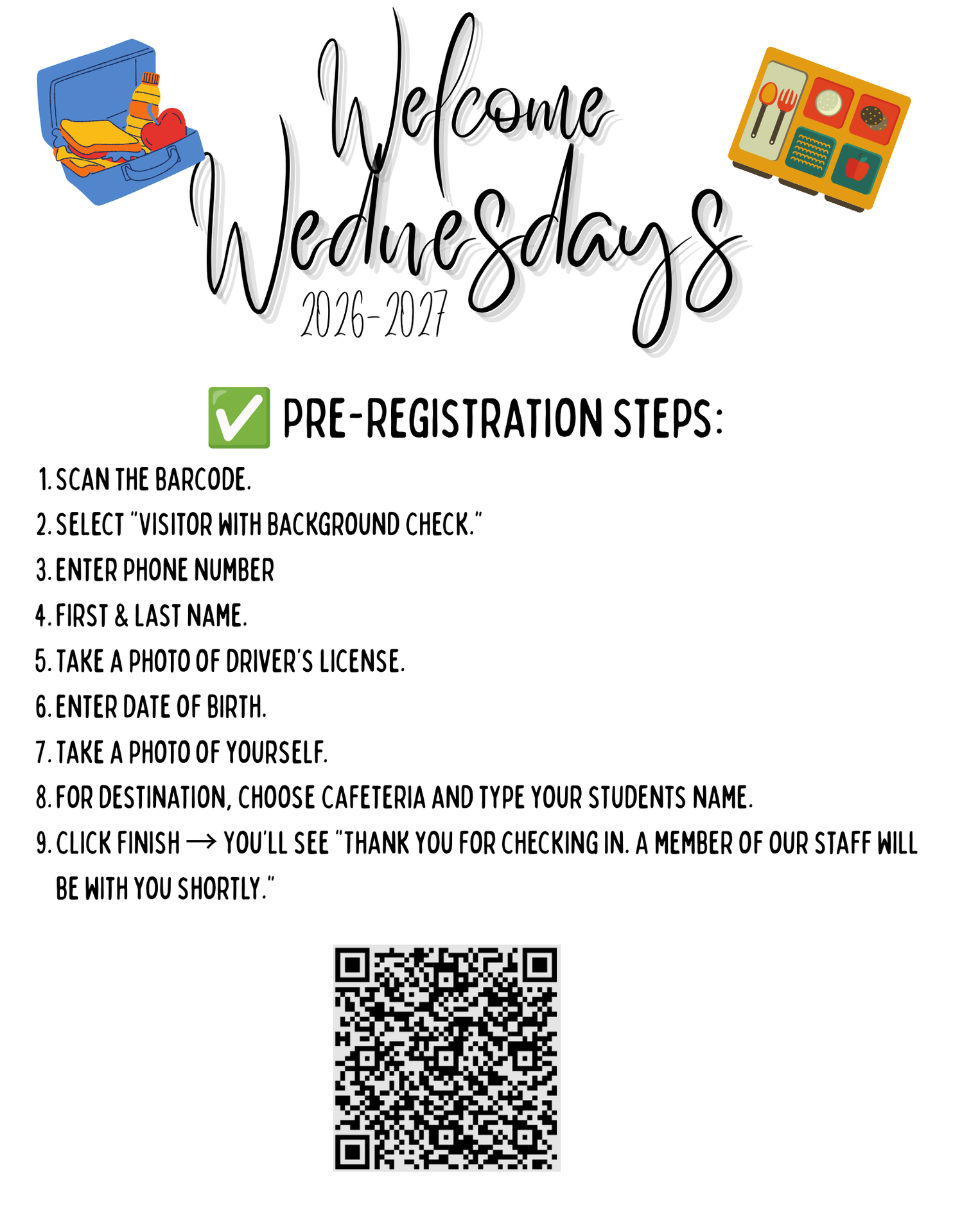 Welcome Wednesday Registration Information