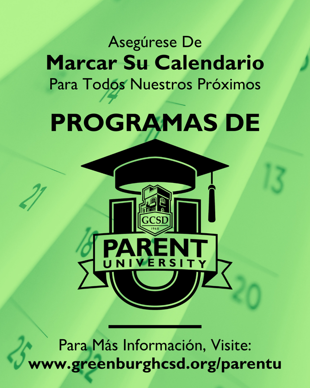 Parent University Calendar SignUp Promo SPAN
