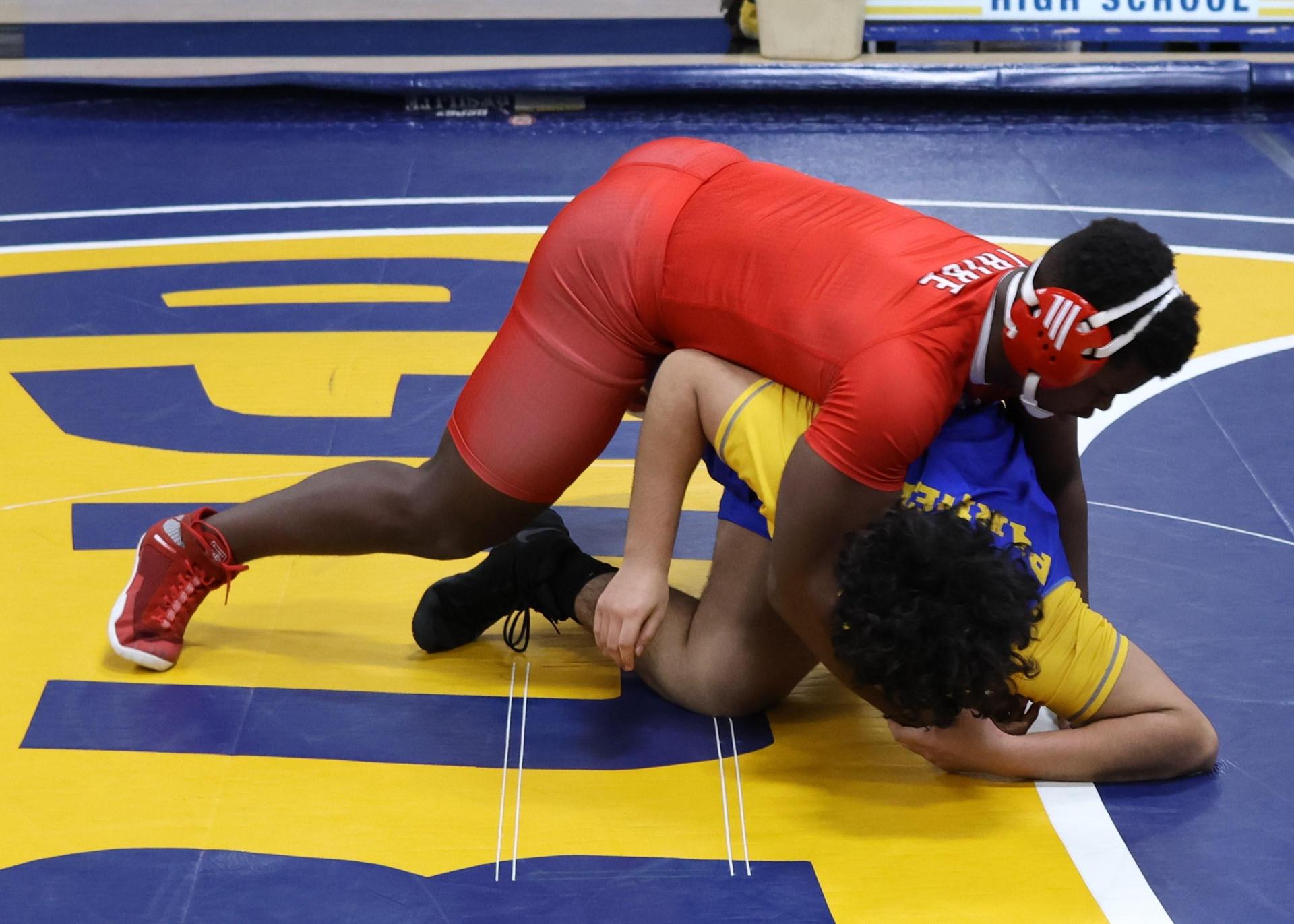 wrestlers in action at parlier