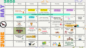Calendario mayo y junio 2026