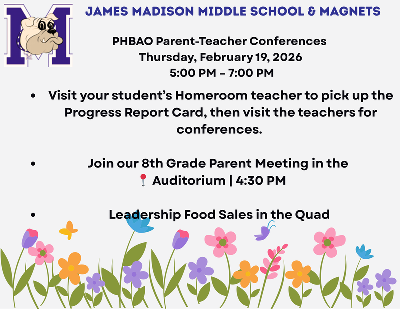 PHBAO Parent Conferences on 2/19/26
