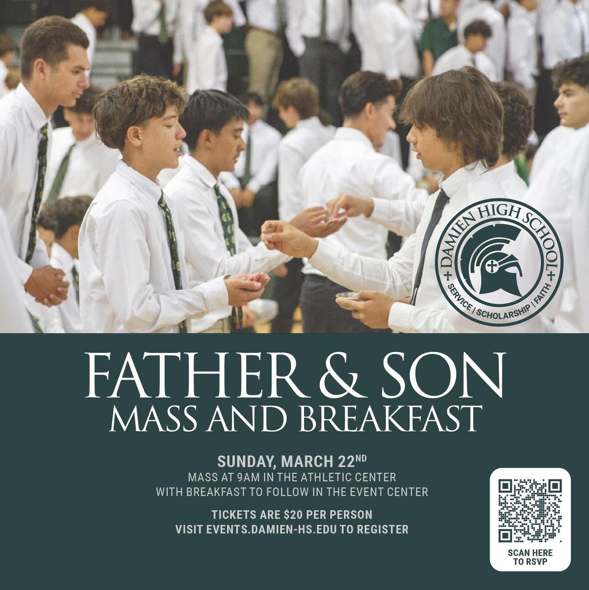 Damien Father-Son Mass and Breakfast