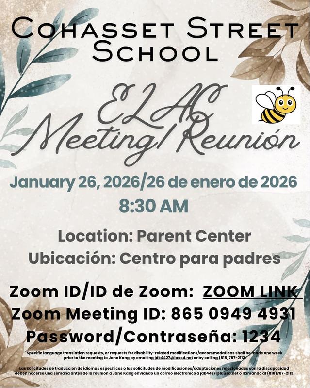Meeting flyer/ Folleto de la reunión