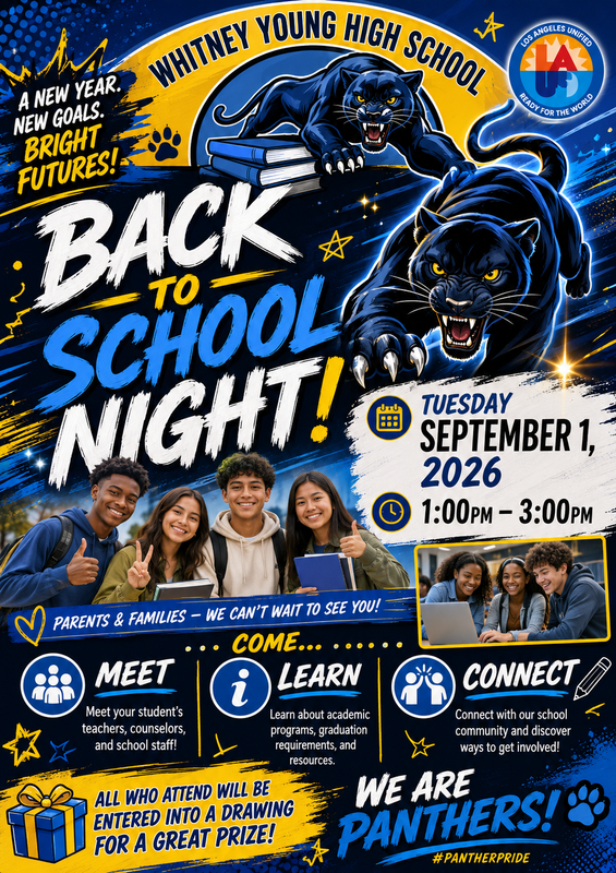 Back to School Night 09/01/26 1-3 pm