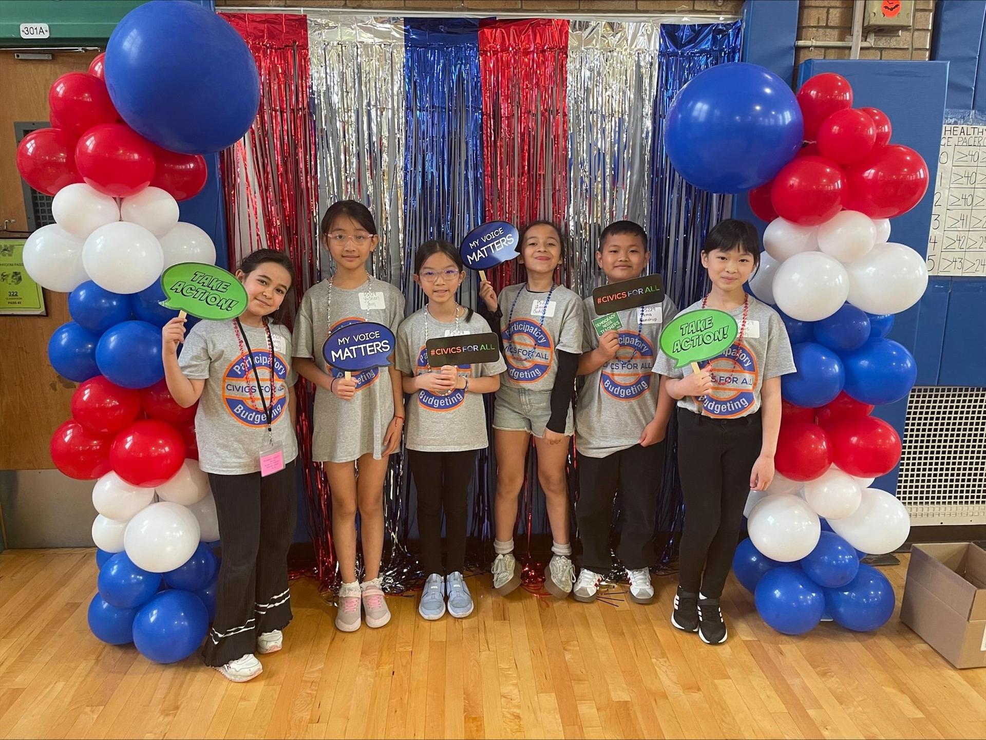 kids celebrating Civics for all