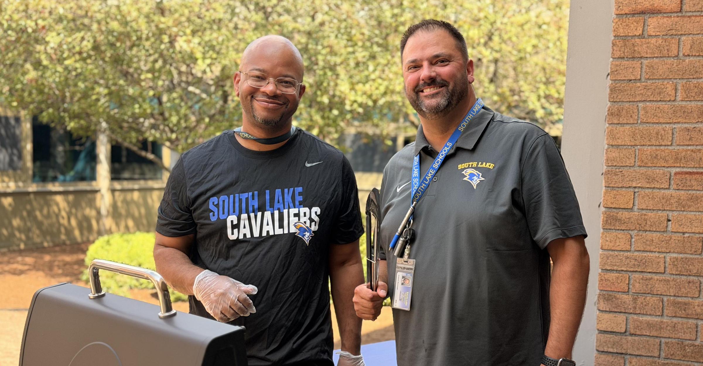 Dr. Rousselo and Mr. Edwards at Cavalier Day