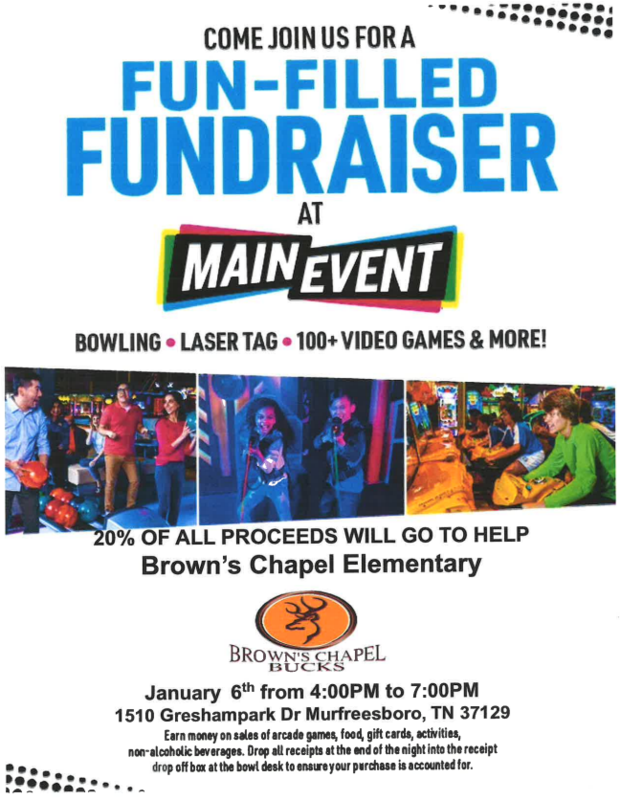 Spirit Night at Main Event Featured Photo