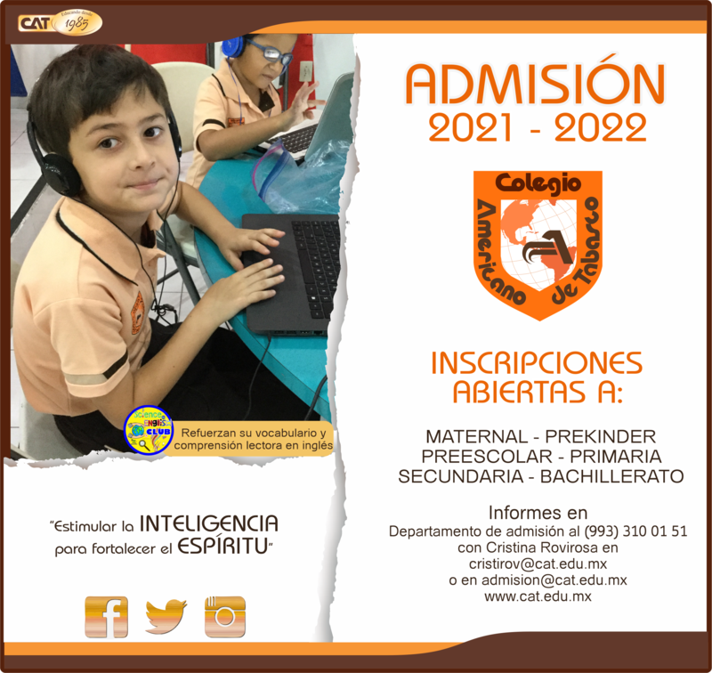 PRIMARIA: ADMISIÓN 2021-2022 Featured Photo