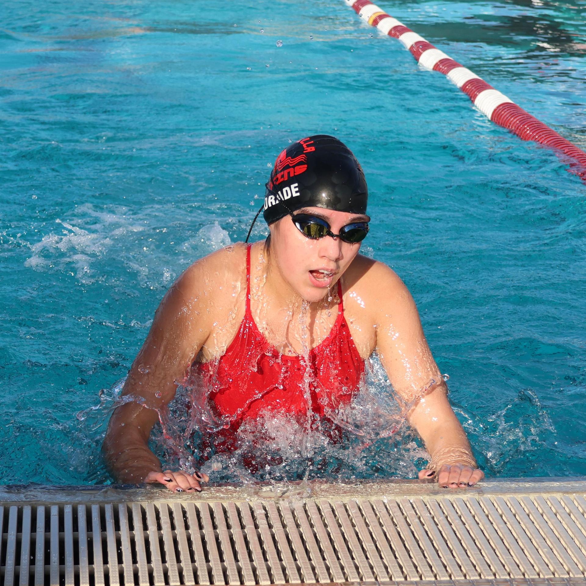 Giselle Andrade swimming