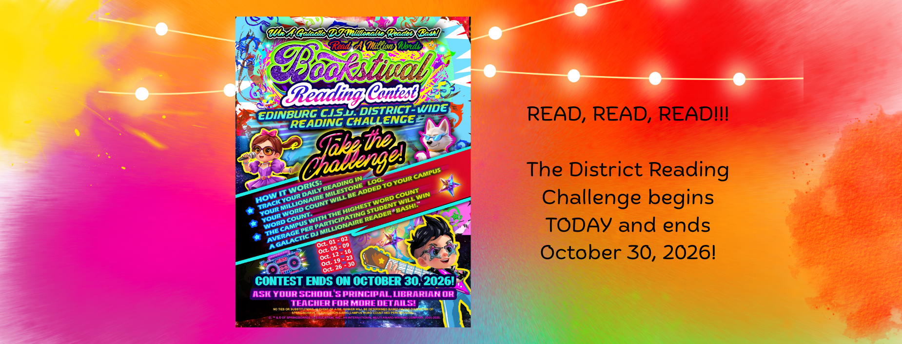 District Reading Challenge for the month of October 2026.