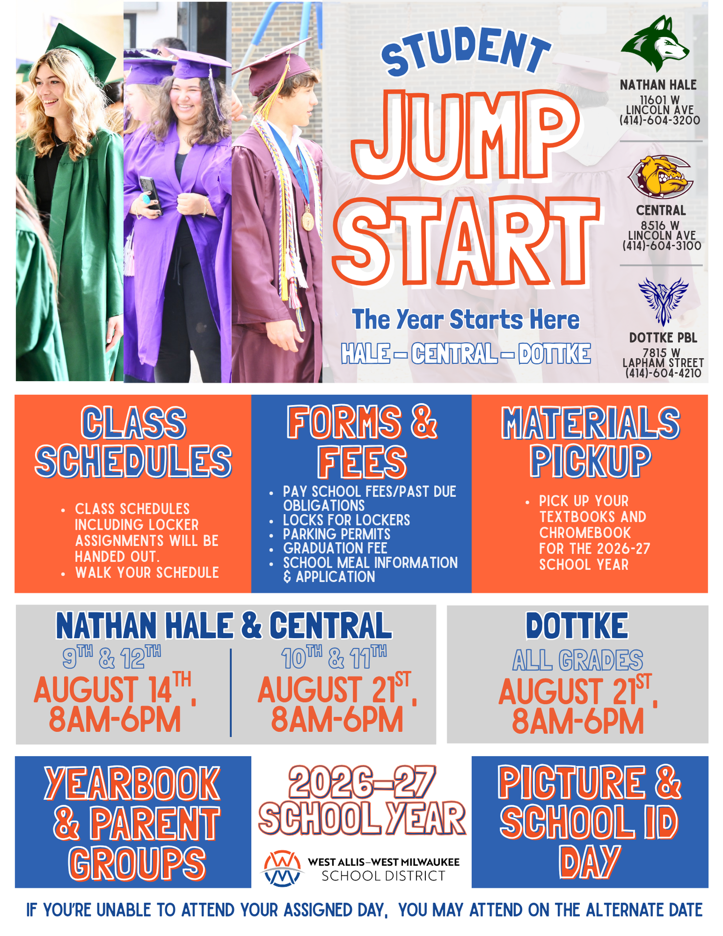 High school jump start flyer for 26-27 school year