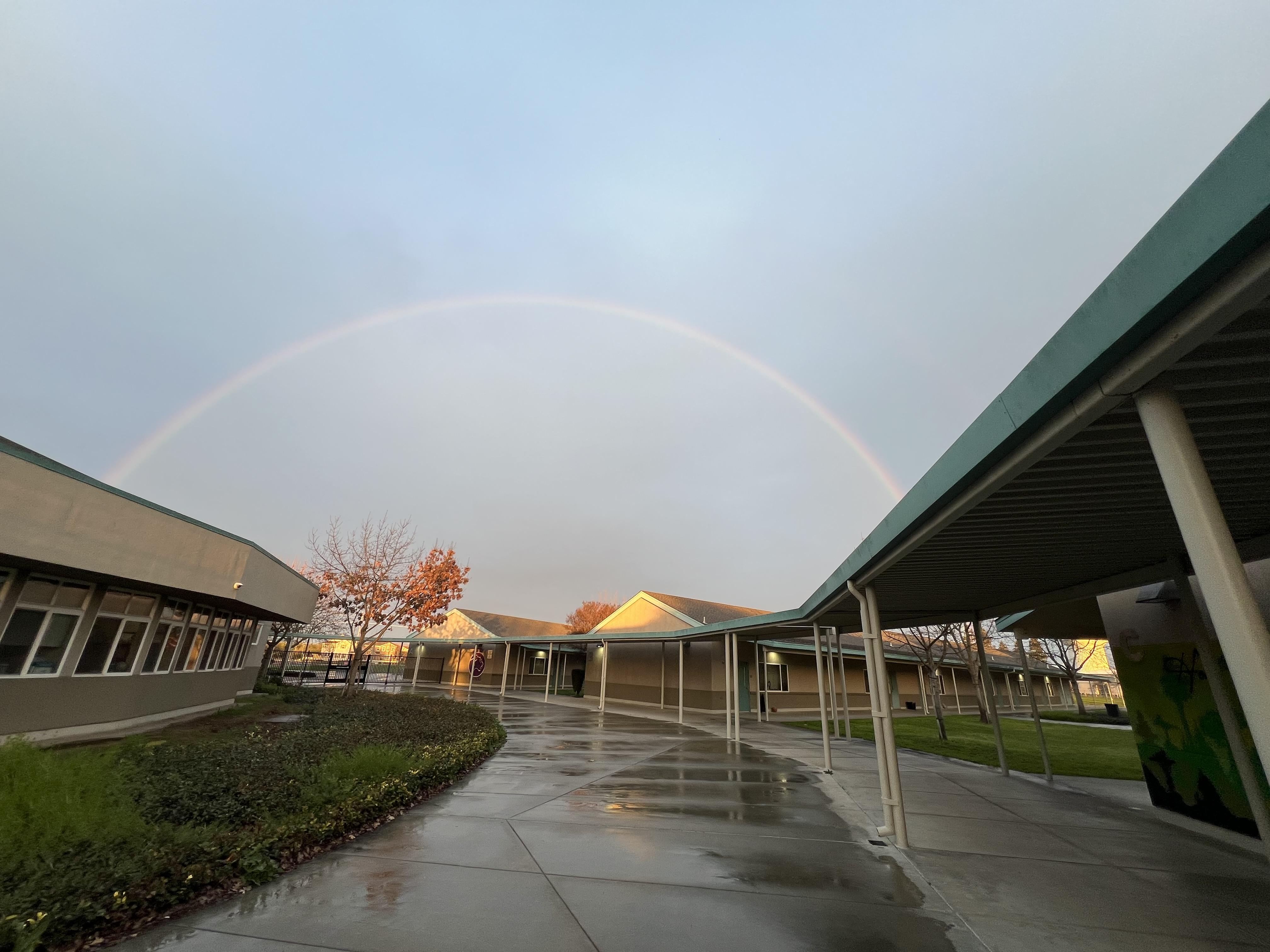 rainbow over park view