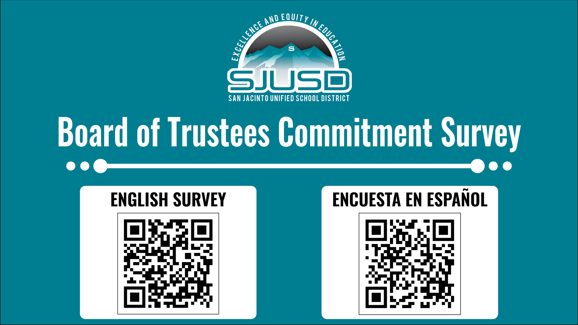 Board Commitments Survey QR Codes