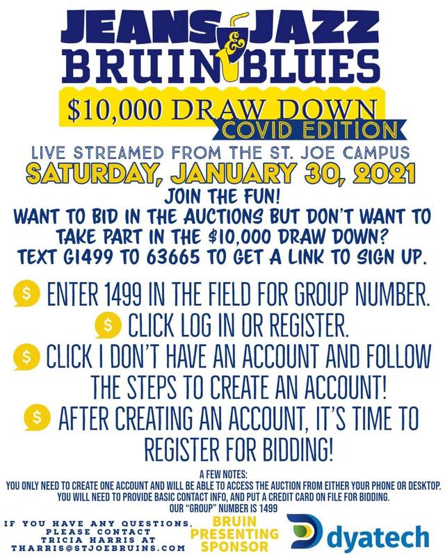 flyer for Jeans Jazz and Bruin Blues Draw Down