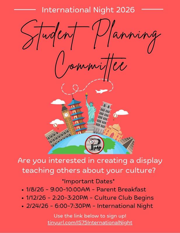 INTERNATIONAL NIGHT COMMITTEE MEETING FLYER