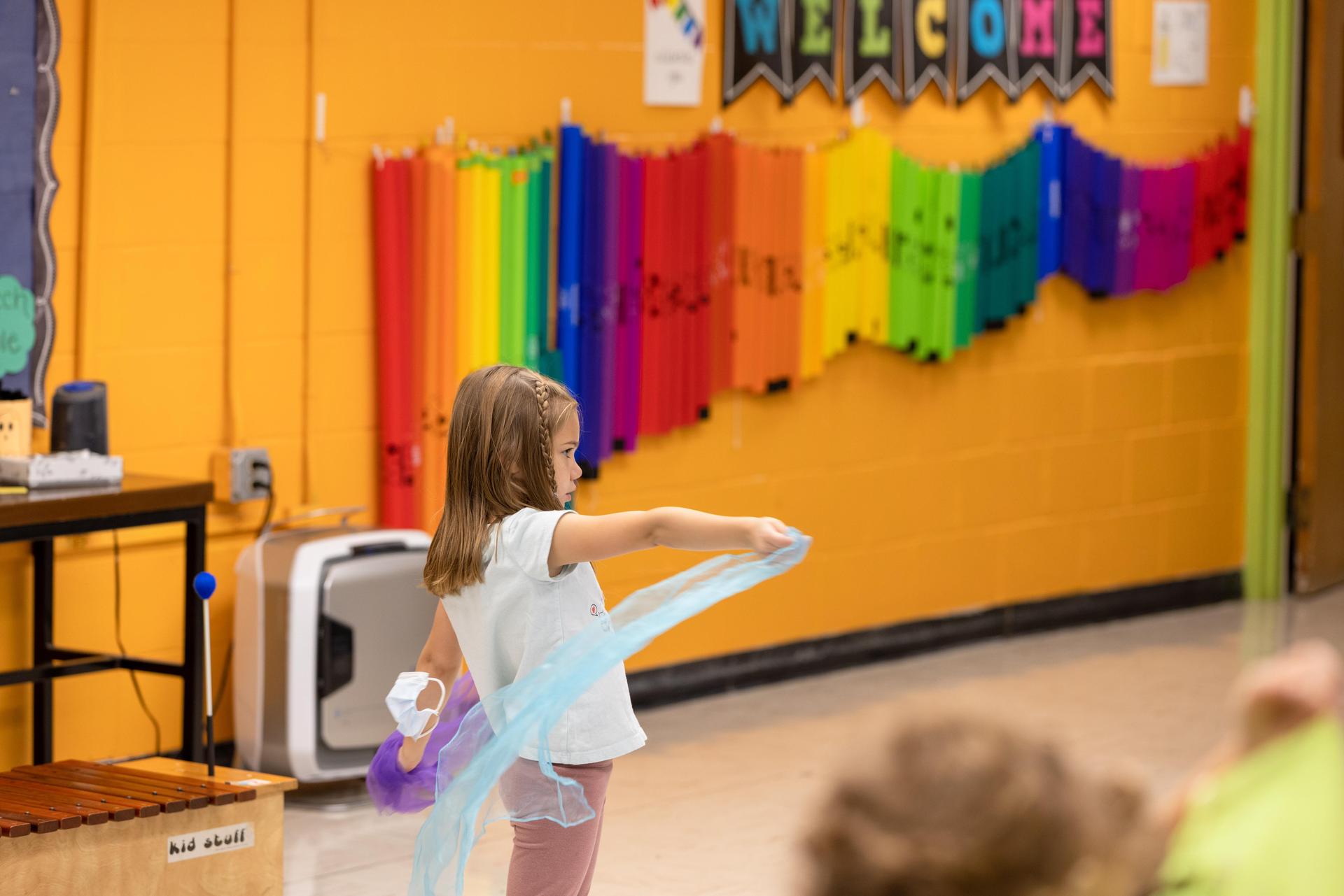 Music Education. Westfield Friends School student practicing rhythm.