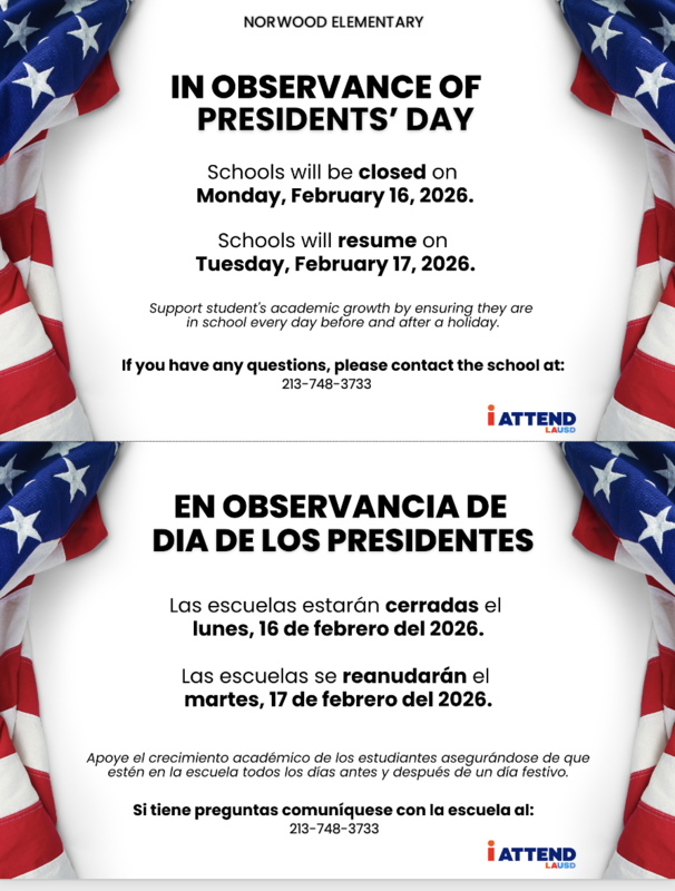 Presidents' Day/Día de Los Presidentes Featured Photo