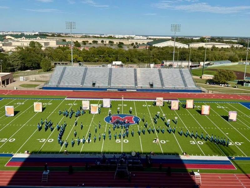 The THS Wildcat Band performs in the Regional Marching Contest