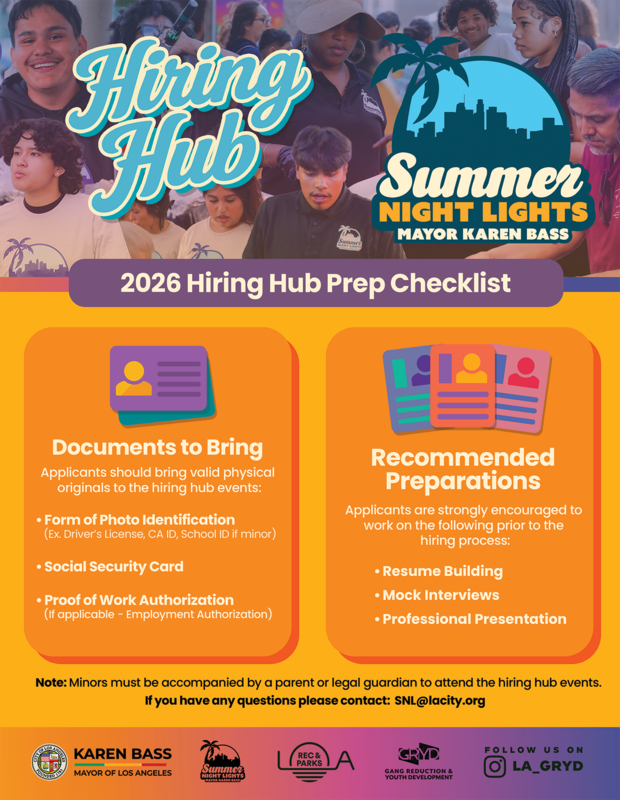 Hiring Hub Secondary Checklist Flyer