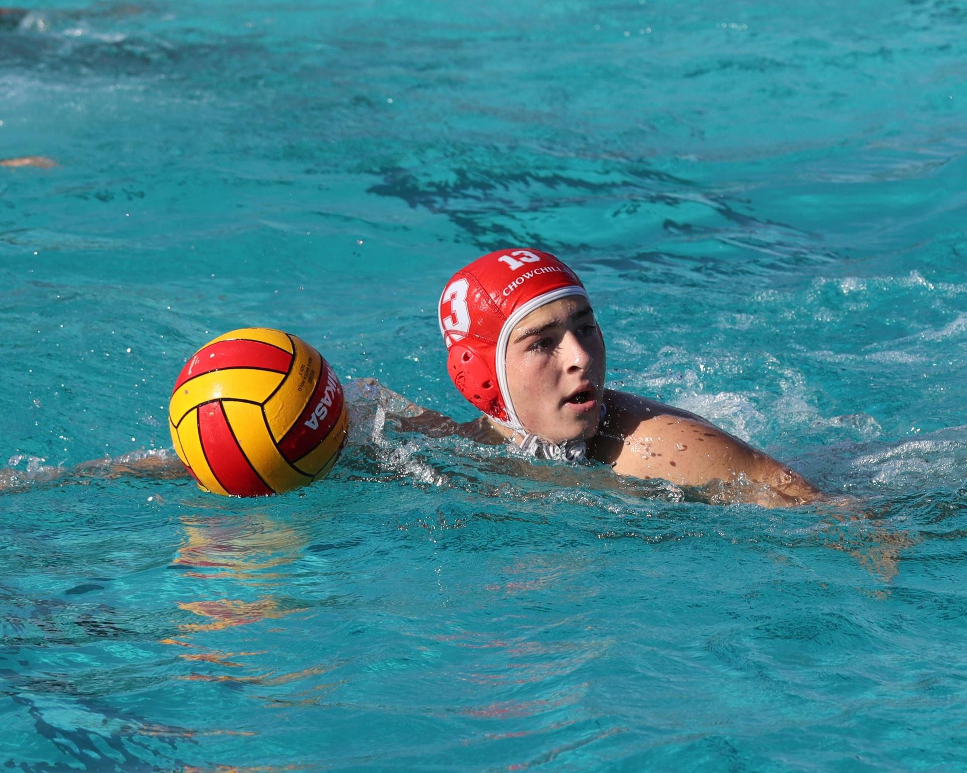 Boys playing water polo against Yosemite