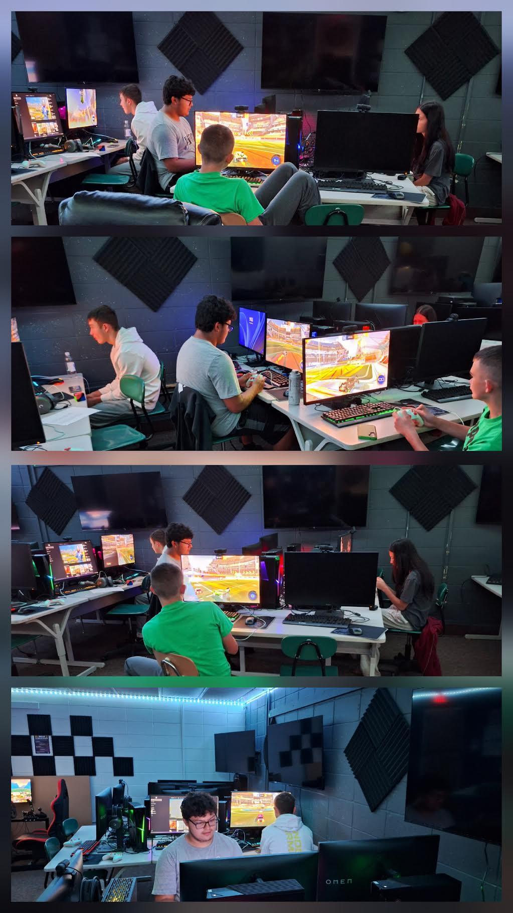 High School Esports students competing in the October tournament