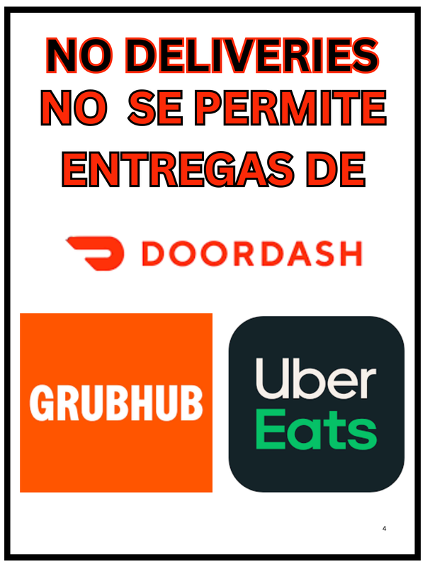 No deliveries policy